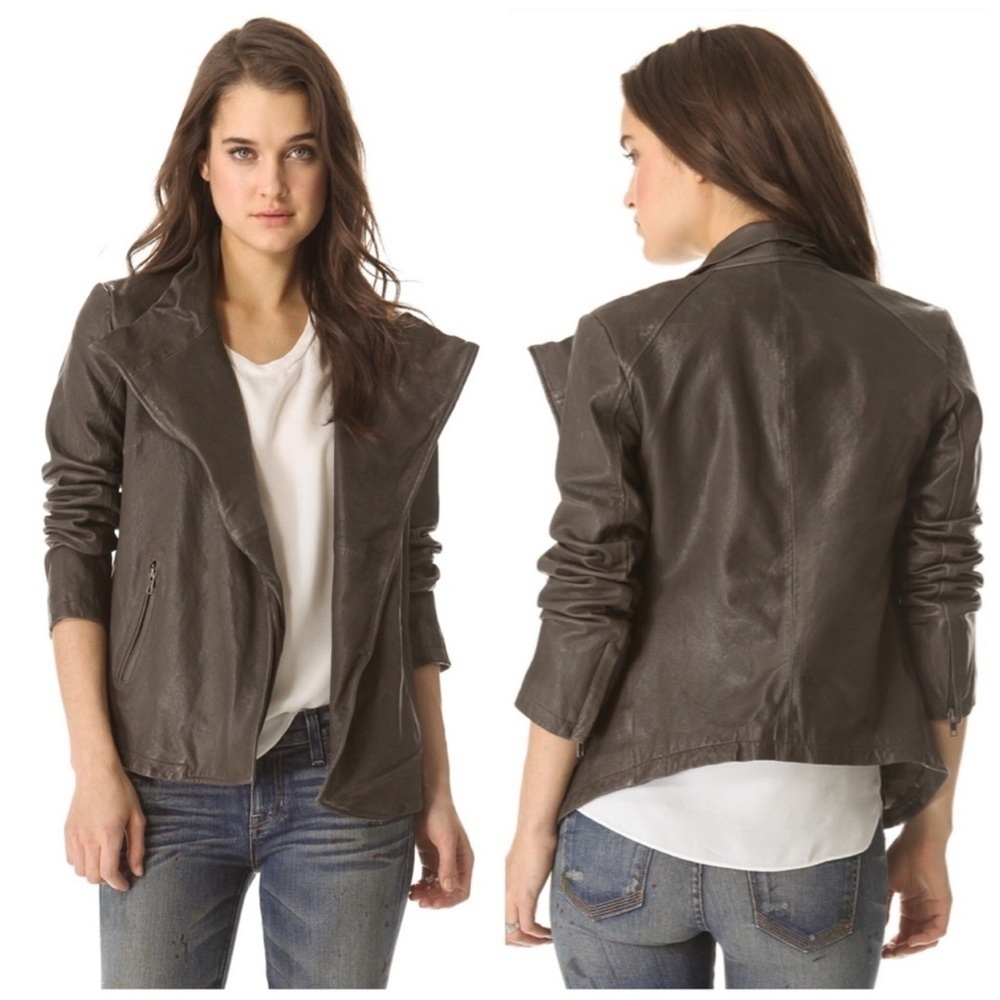 Brochu Walker luxury brown leather jacket